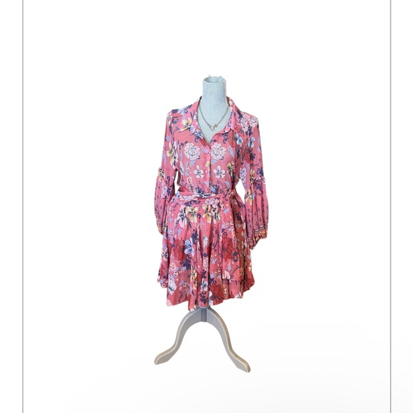 Floral Pink Misa dress L (800) - Picture 1 of 4